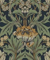 Peel & Stick Primrose Floral Midnight Blue & Goldenrod NW44404