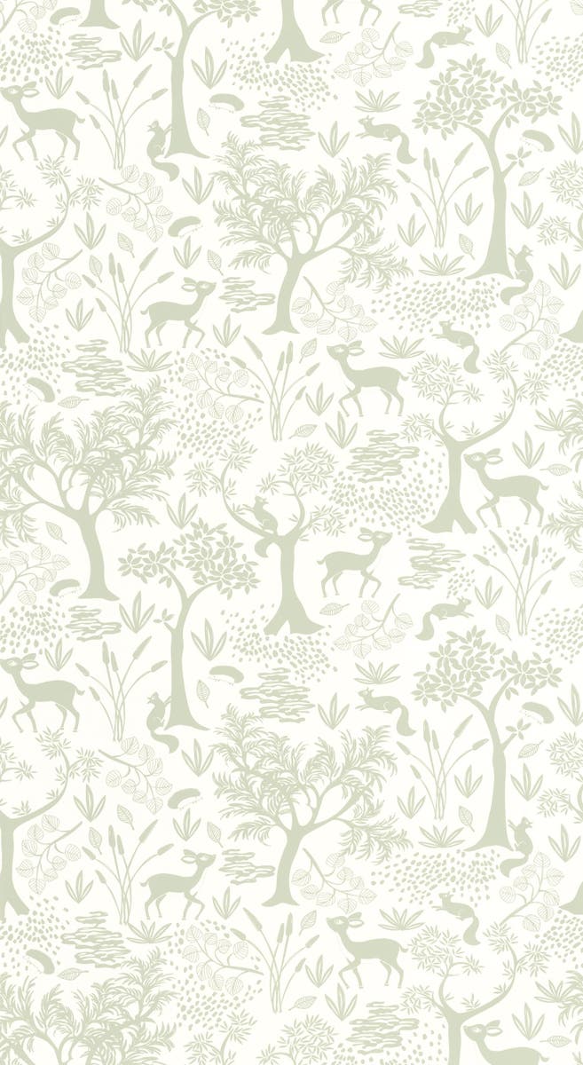 Casadeco - Poetic Forest Vert Amande Once Upon A Time