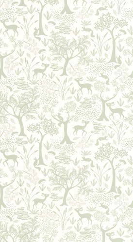 Casadeco - Poetic Forest Vert Amande Once Upon A Time