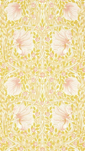 Morris & Co - Pimpernel Sunflower/Pink Simply Morris Wallpapers
