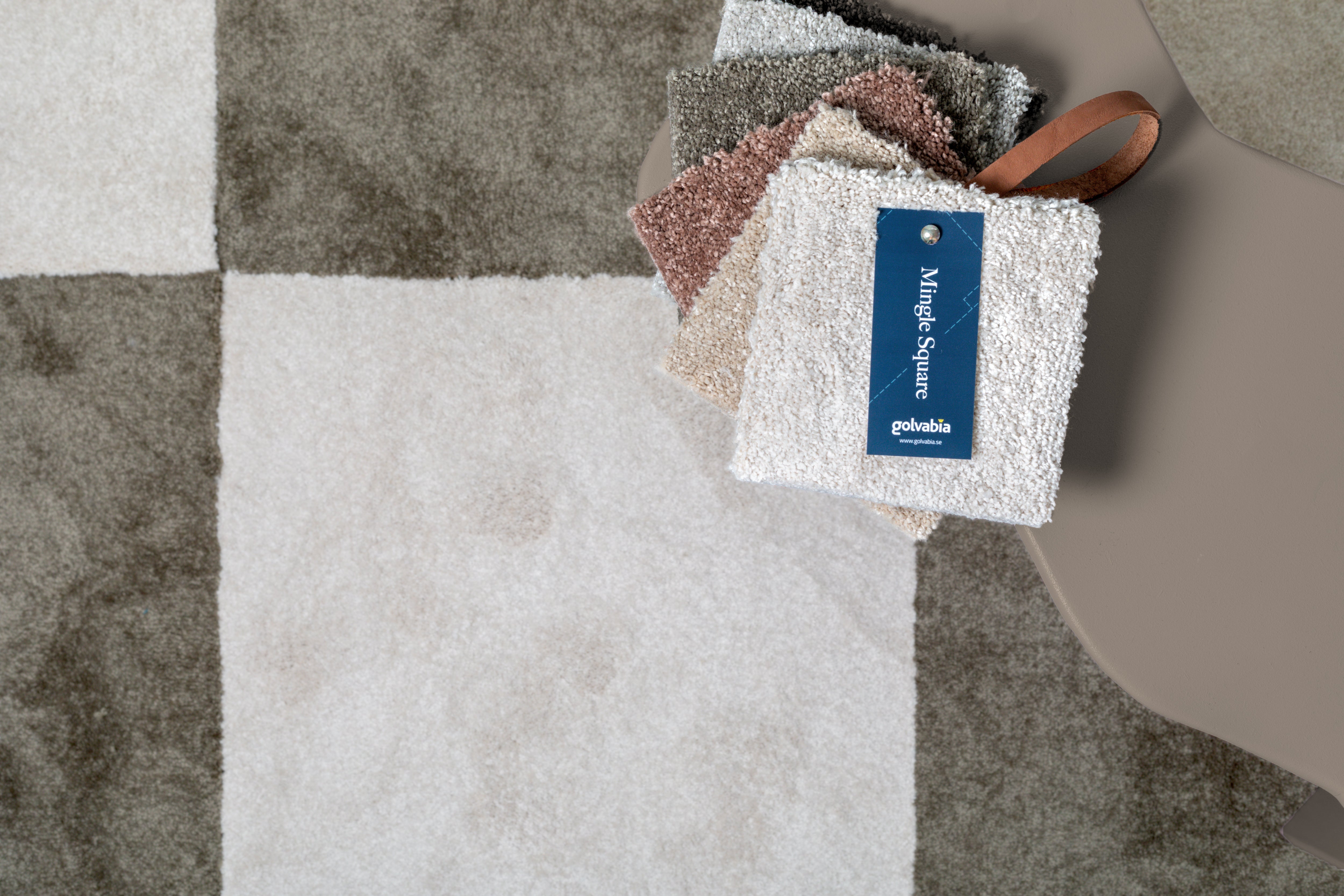 Mingle Square - Mist - Textilplatta 50x50cm