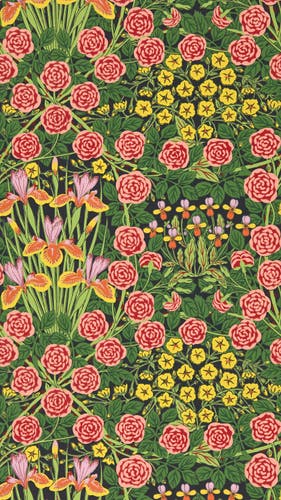 Morris & Co - Campanula Sunburst/Ebony Bedford Park Wallpapers