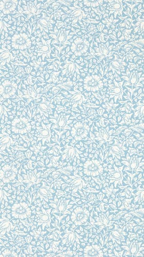 Morris & Co - Mallow Powder Blue Simply Morris Wallpapers