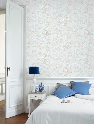 Casadeco Arbre Taupe /Bleu Doux