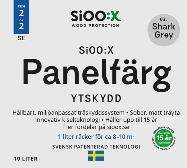 SiOO:X Panelfärg Ytskydd 10L Shark Grey