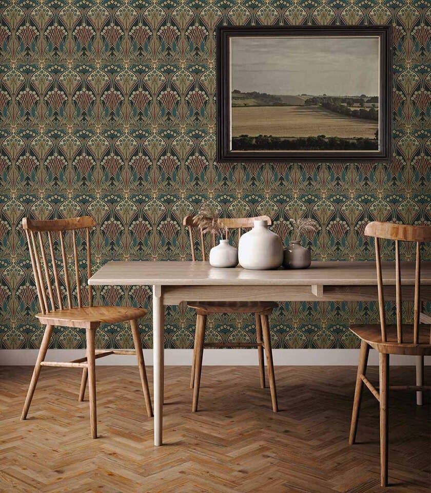 Peel & Stick Deco Gardenfly Aegean Blue & Clay NW55501