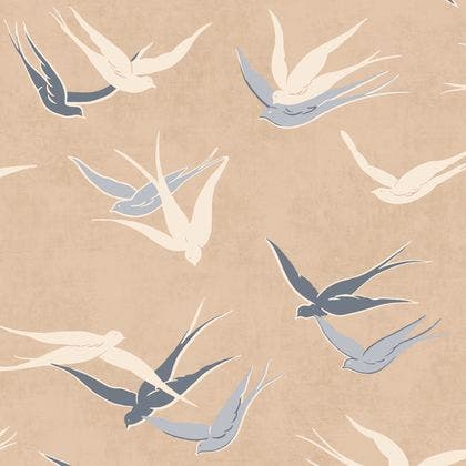 Casadeco - Swallow Rose Nude Twenties