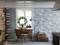 Countryside Morning - Blue & White