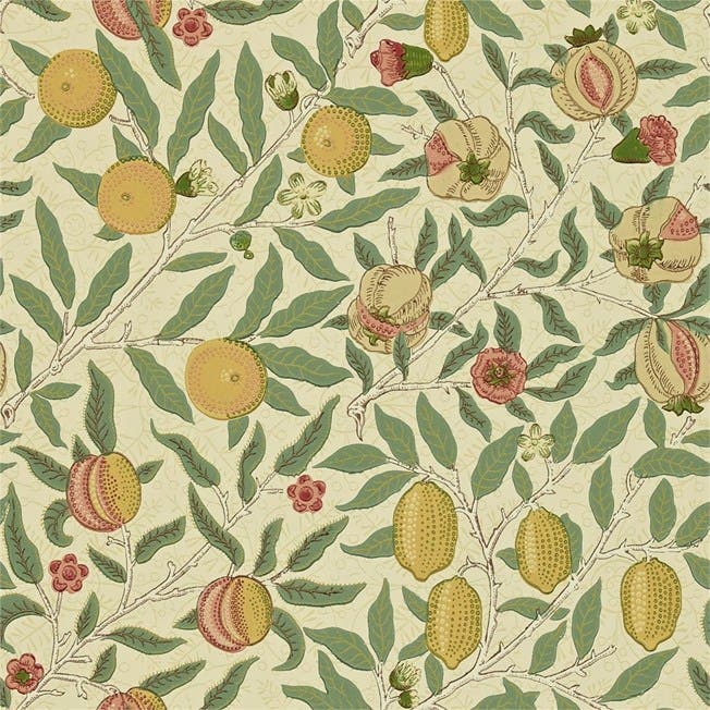 Morris & Co - Fruit Beige/Gold/Coral Morris 160th Anniversary