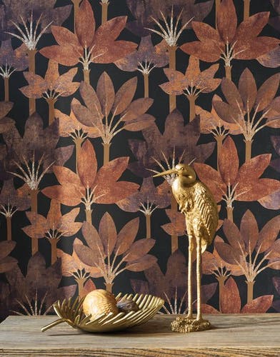 Casadeco - Babel Encre / Rouille Babylone Cad