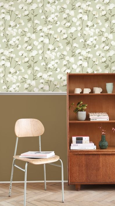 Casadeco - Cotton Flower Vert Mousse Soliflore