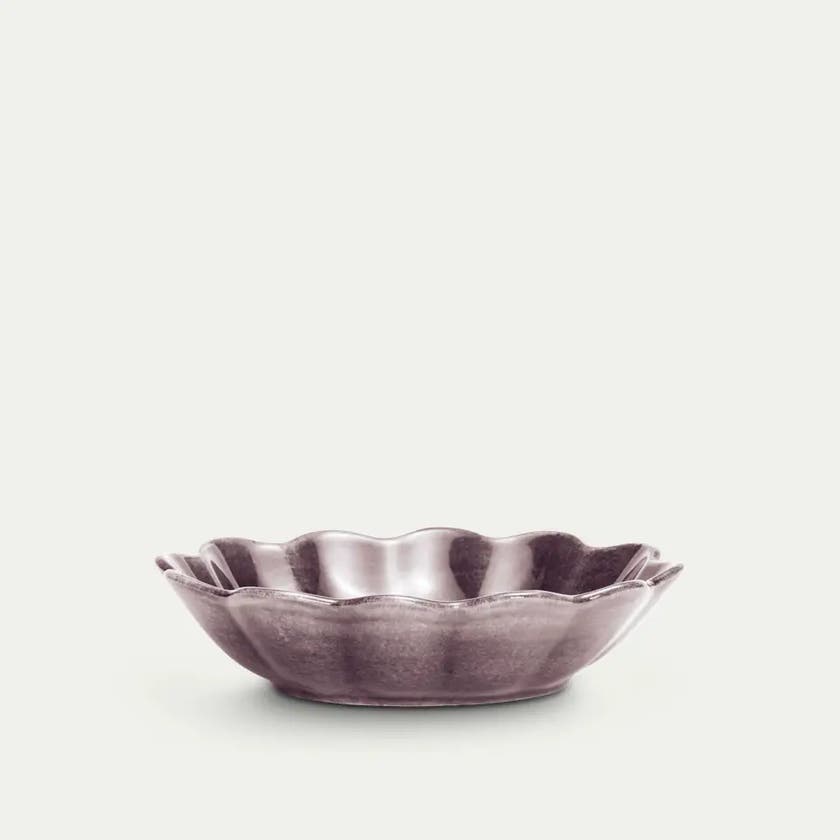 Oyster Skål 18x16 cm Plommon
