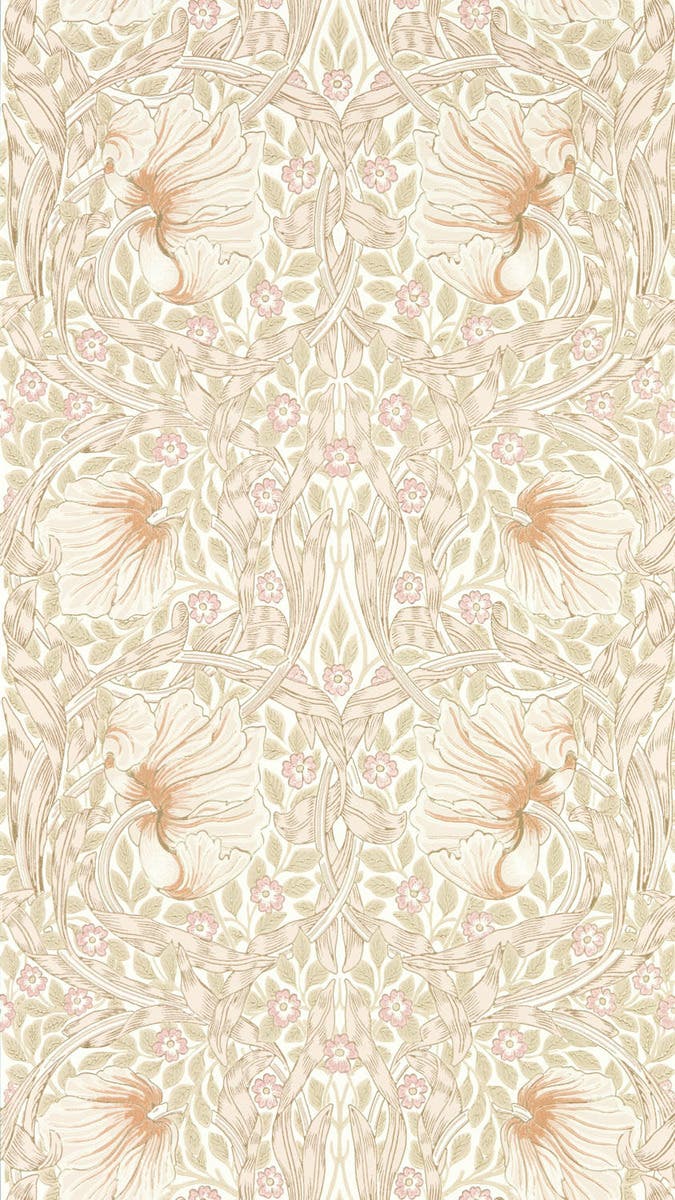 Pimpernel Cochineal Pink Simply Morris Wallpapers