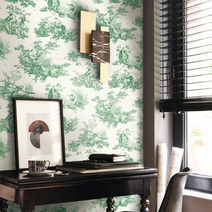 Casadeco - Scene D'Été Vert Empire Les Belles Toiles De Jouy
