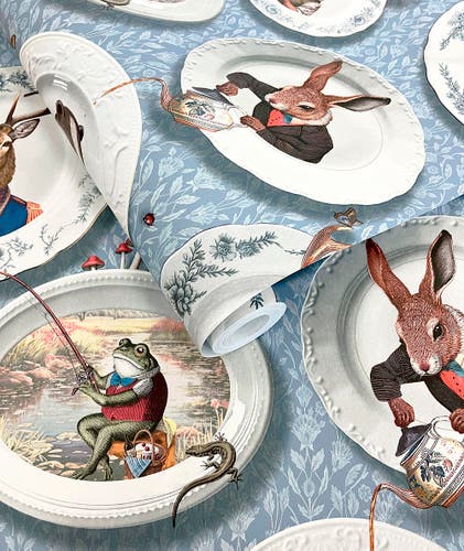 Intrade - Tales of the Manor Blue Tales of the Manor Tapet