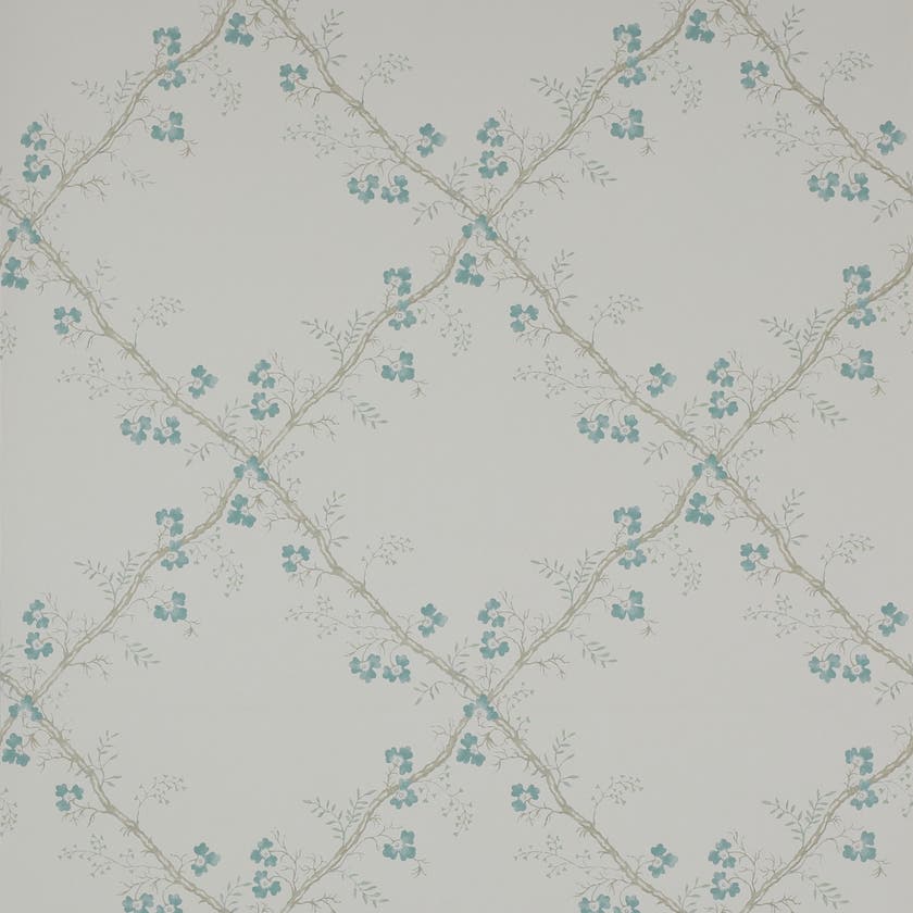 Colefax and Fowler - Trefoil Trellis Aqua