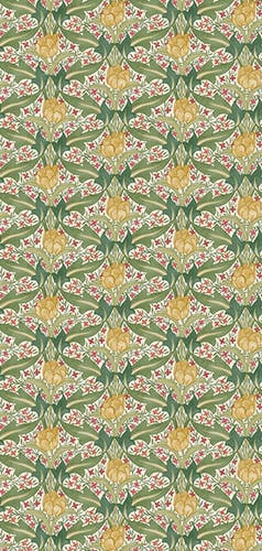 GP&J Baker - Brantwood Tulip & Jasmine Red Green BW45104-1