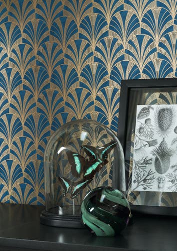 Casadeco - 1930 Palmette Bleu 1930