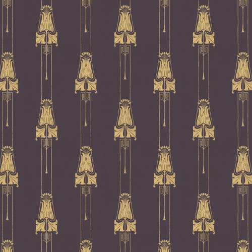 Lim & Handtryck - Slottsviken - Svart/Guld K48-20