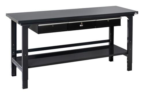 Arbetsbänk PELA med lådsats & hylla Svart/Grå