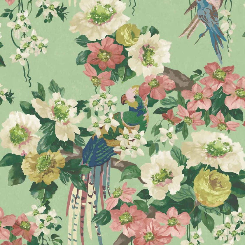 Carma - Floral Serenade verde V&A Decorative Papers 2