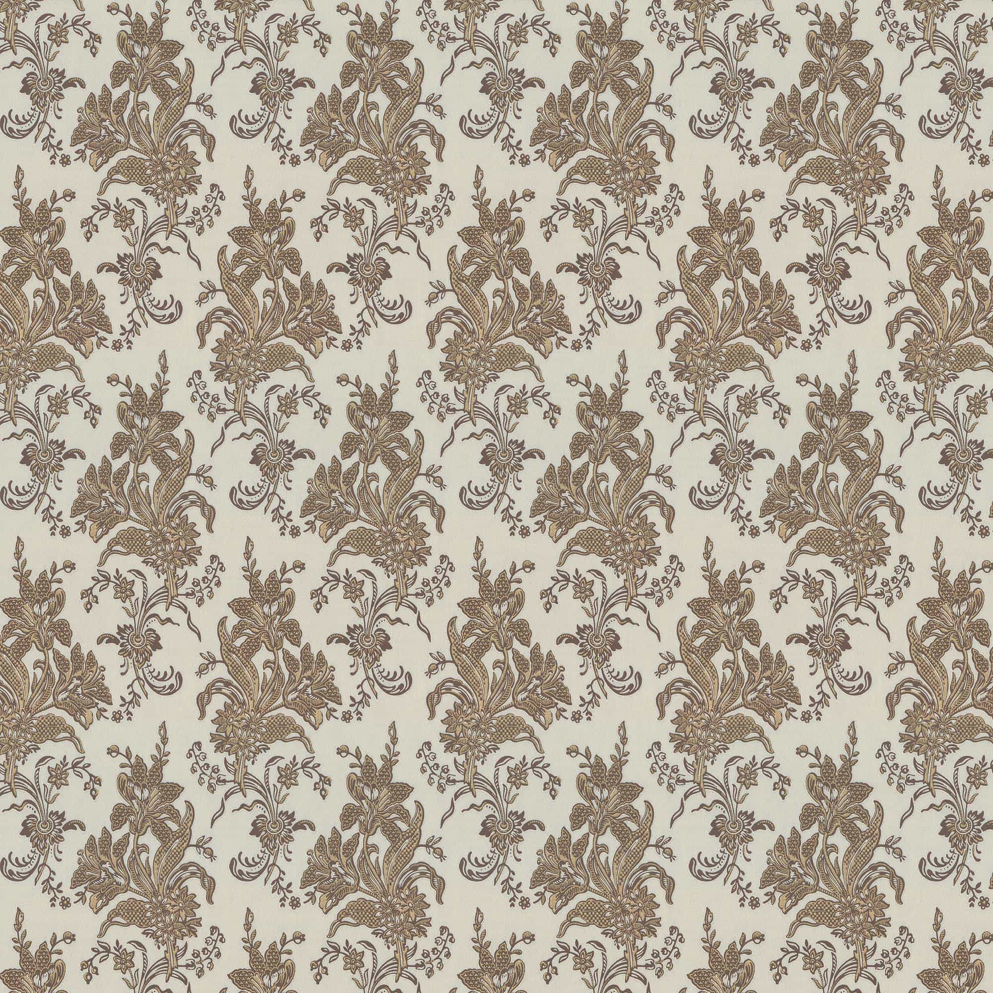 Lim & Handtryck - Liljor - Beige/Guld x122-13