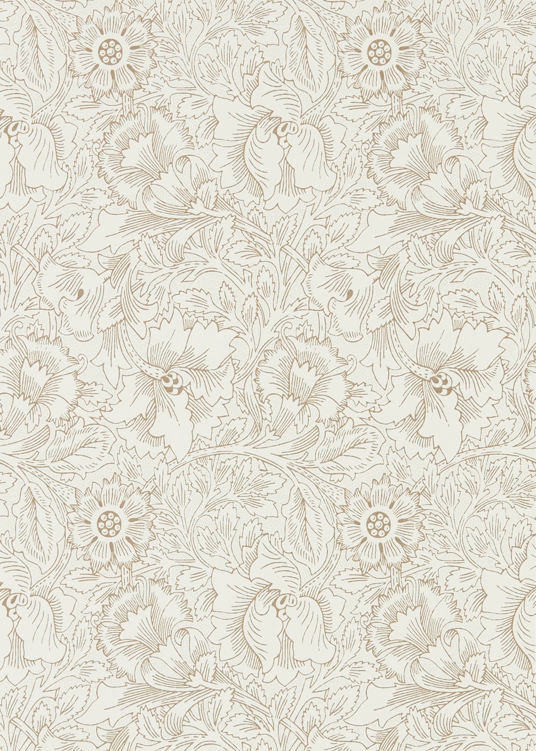 Morris & Co - Pure Poppy Cream/Gold Morris Pure Wallpapers