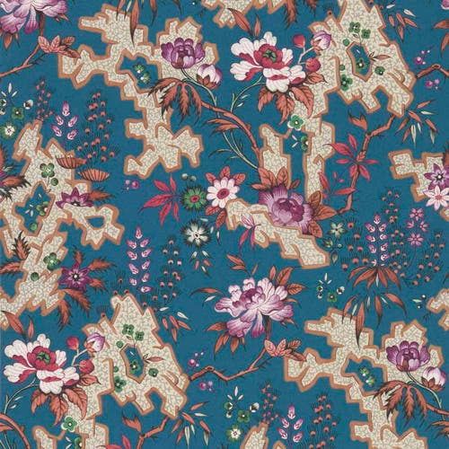 Carma - Kilburn's Maze prussian b V&A Decorative Papers 2