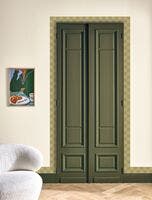 Checks Border Vert Olive