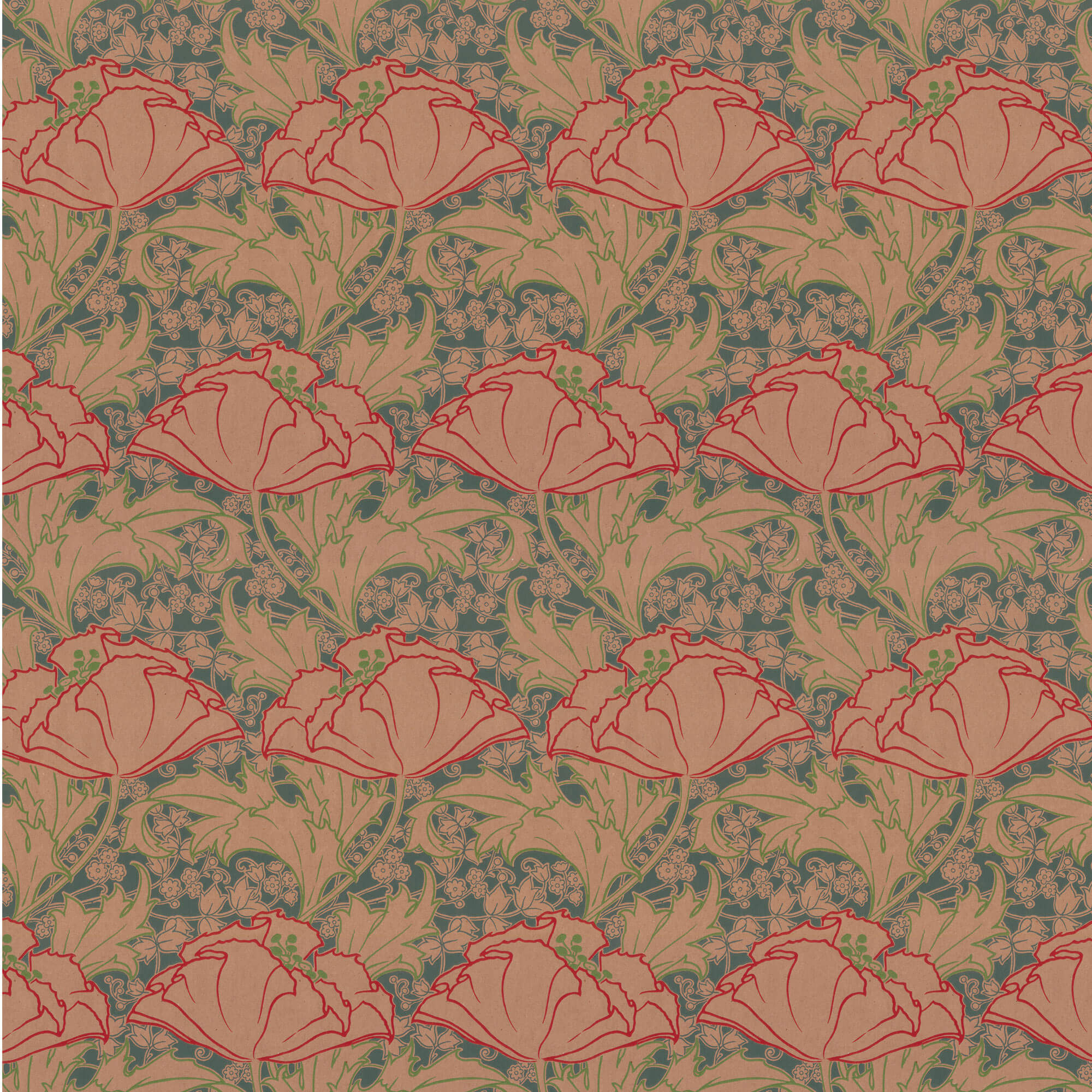 Lim & Handtryck - Berlin - Kvist/Röd x101-32