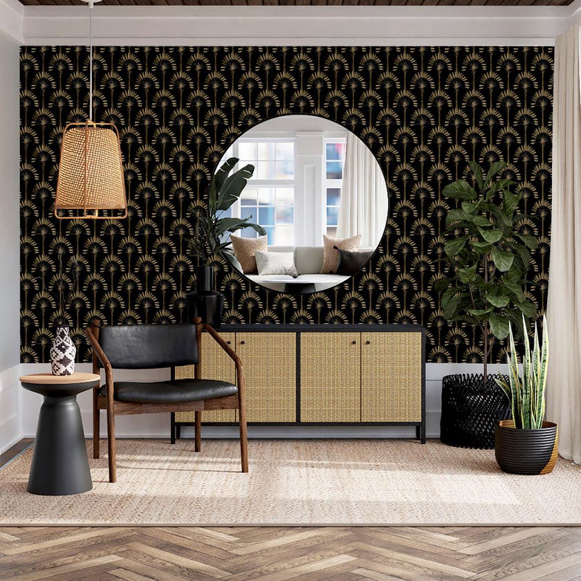 Palm Palace Black & Gold