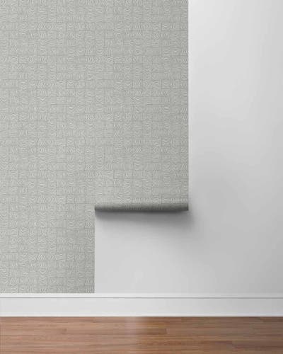 Carma - Peel & Stick Organic Squares Fog Grey NW55908