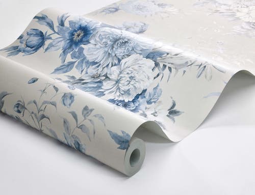 Boråstapeter - Floral Charm - Blue & White