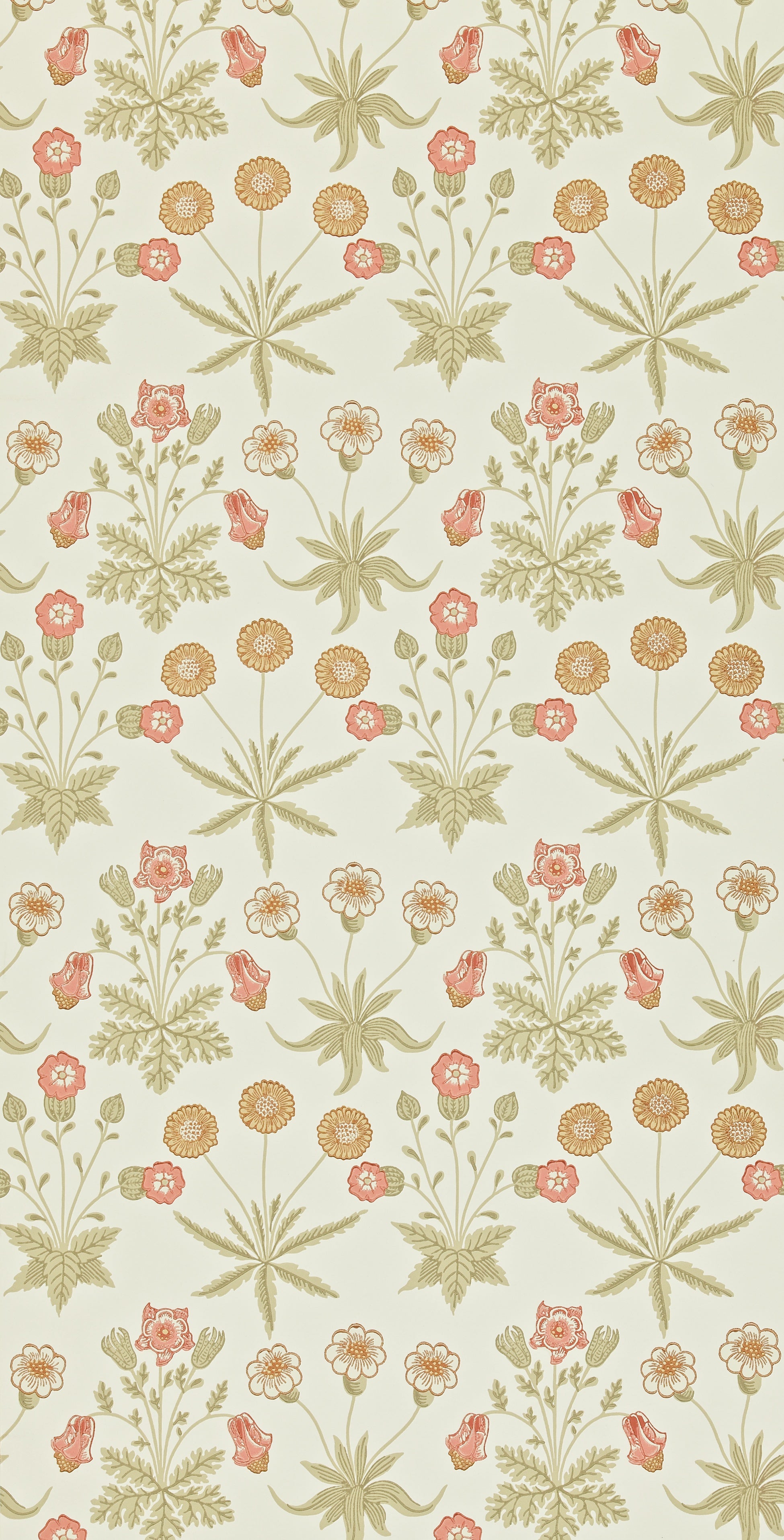 Morris & Co - Daisy Coral/Manilla Archive II Wallpapers