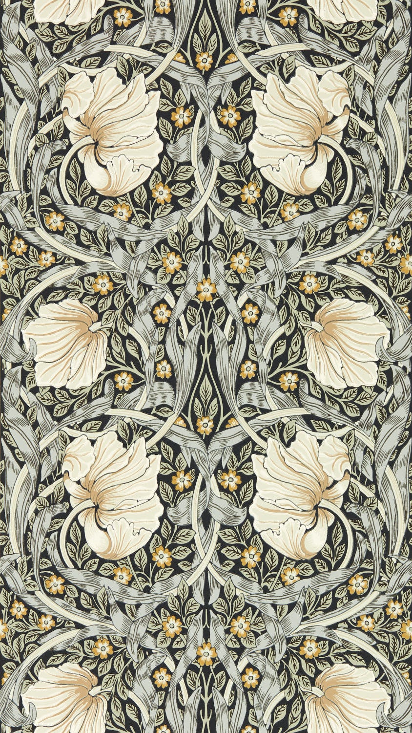 Morris & Co - Pimpernel Ink/Sage Morris and Friends Wallpa