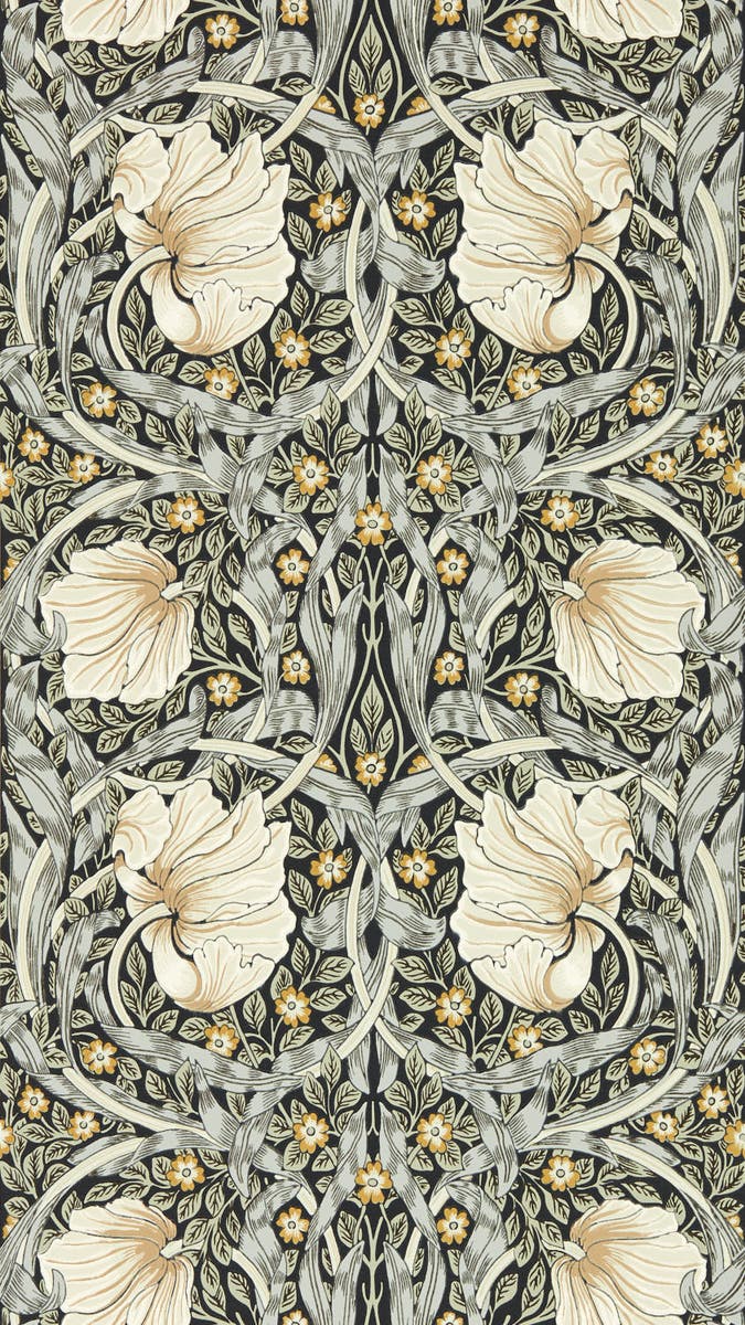 Morris & Co - Pimpernel Ink/Sage Morris and Friends Wallpa