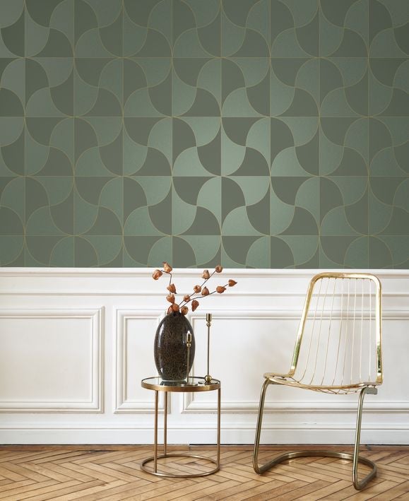 Casadeco - Virevolte Vert Taiga Alchimie Cad