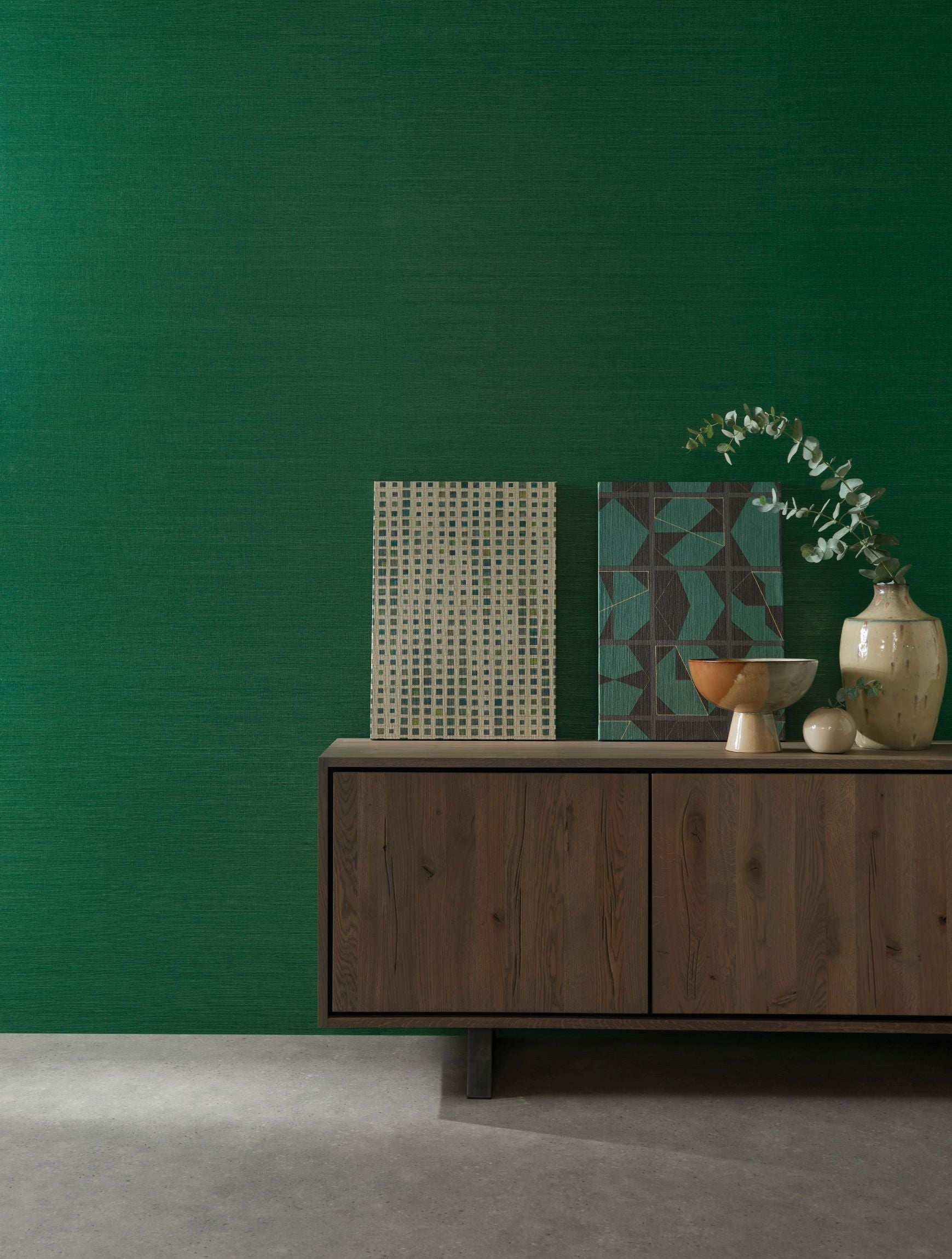 Osborne & Little - Grasscloth Kanoko Grasscloth Emerald