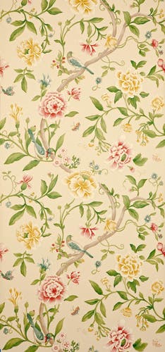 Sanderson - Porcelain Garden Red/Beig Sanderson One Sixty Wallp