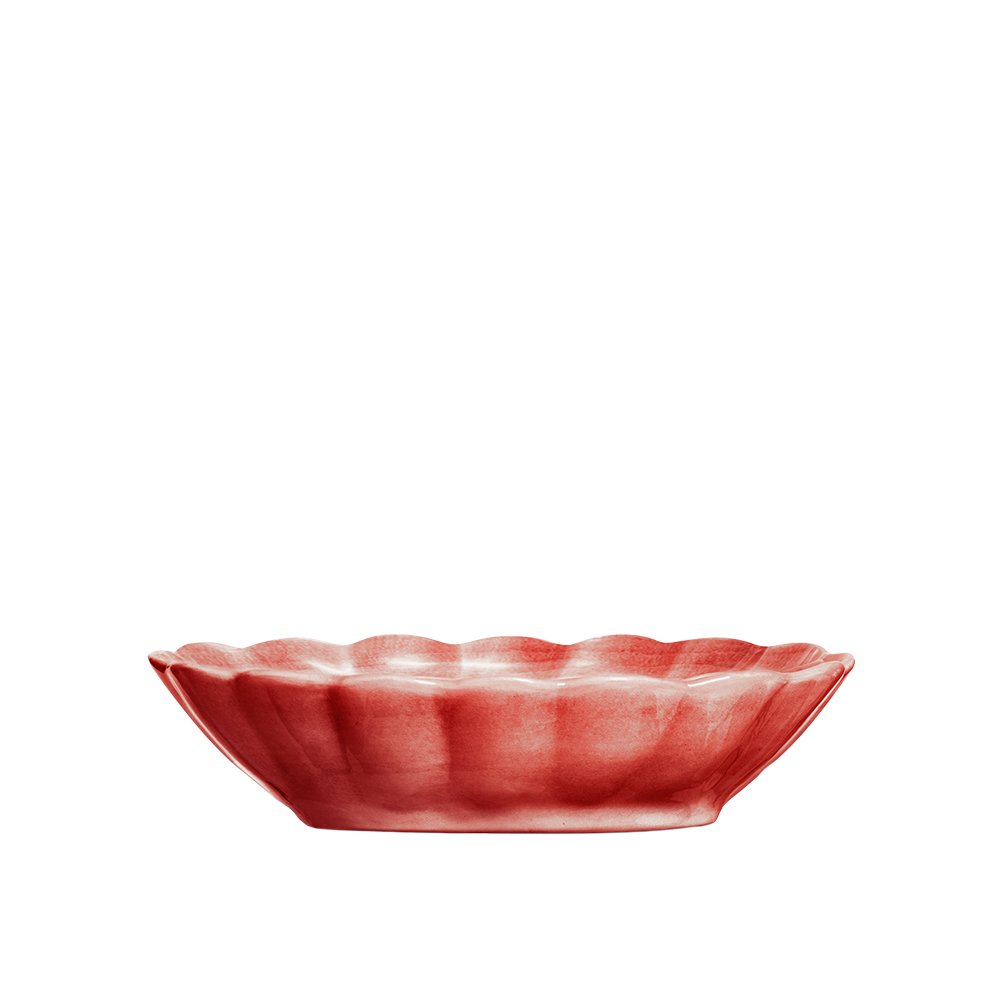 Oyster Skål 23x18 cm Röd