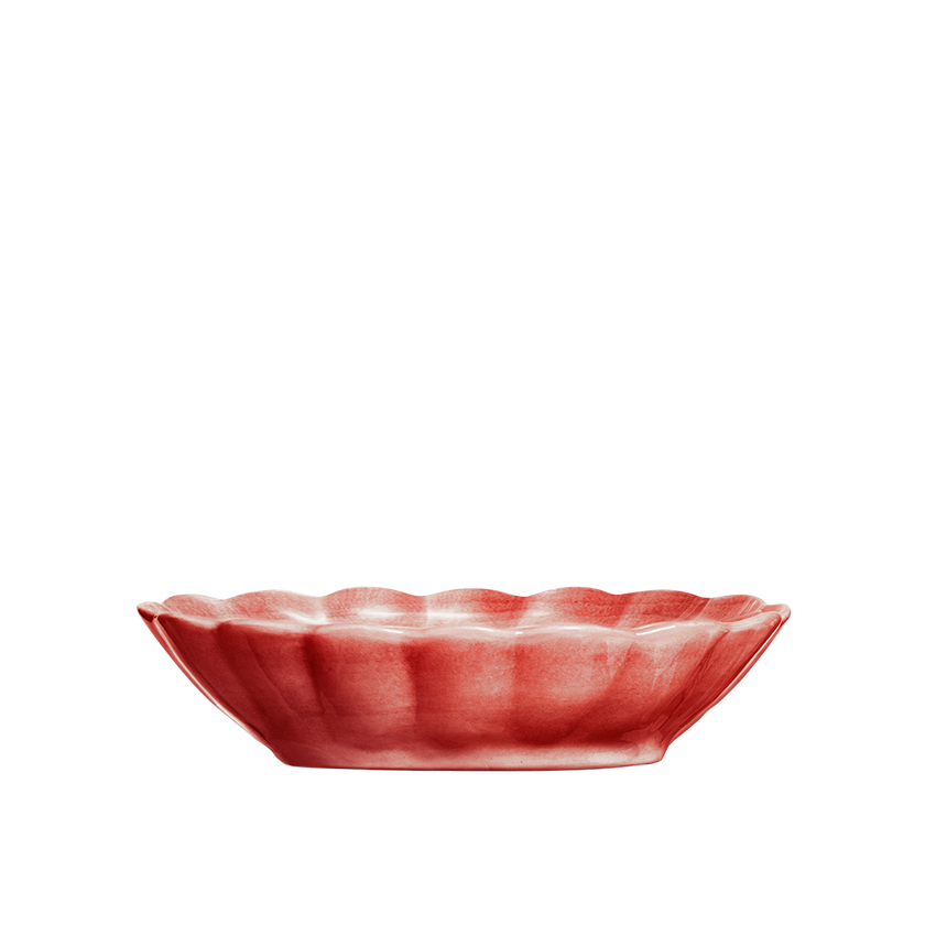 Oyster Skål 23x18 cm Röd