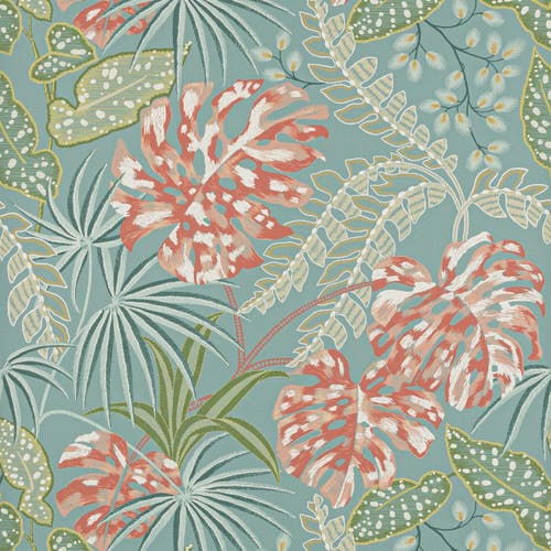 Jane Churchill - Rousseau Teal/Coral