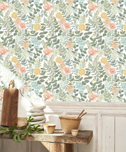 Casadeco - Garden Flowers Rose / Jau Soliflore