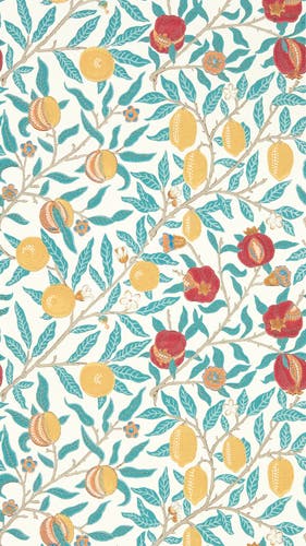 Morris & Co - Fruit Green Indigo/Madder Simply Morris Wallpapers