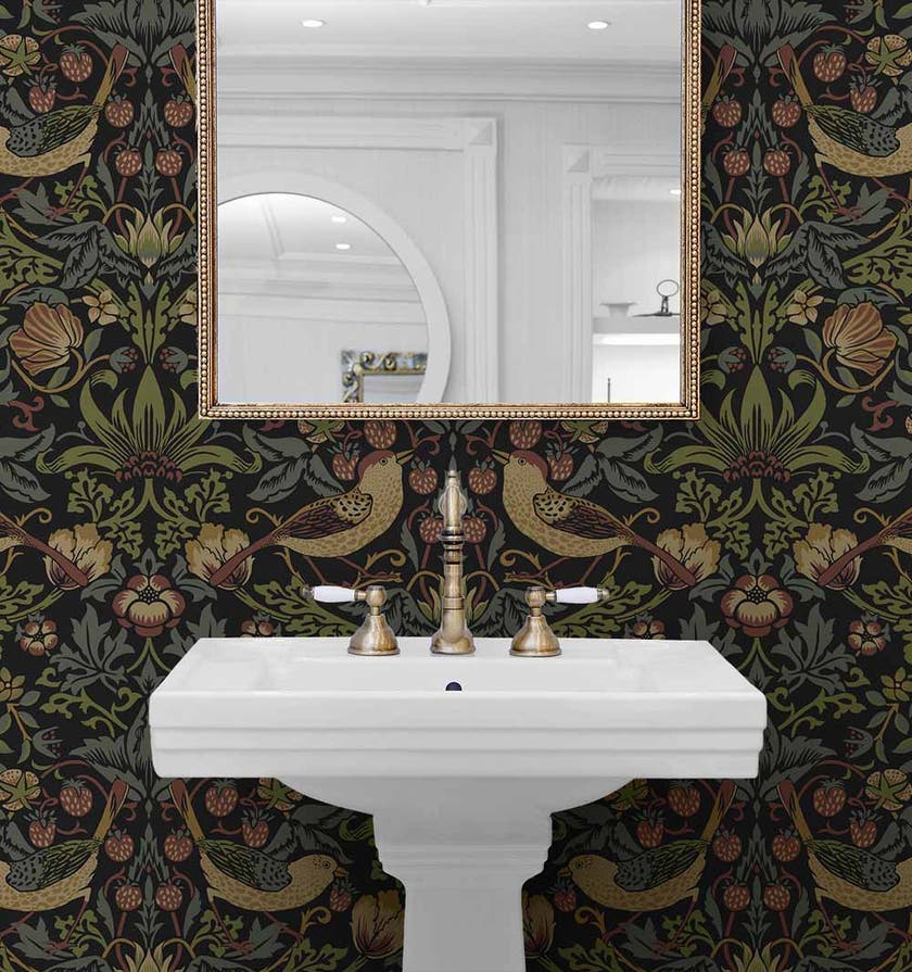 Carma - Peel & Stick Strawberry Garden Black NW55401