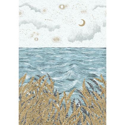 Casamance - Callisto Bleu Ciel/Dore Nuit D'Orient